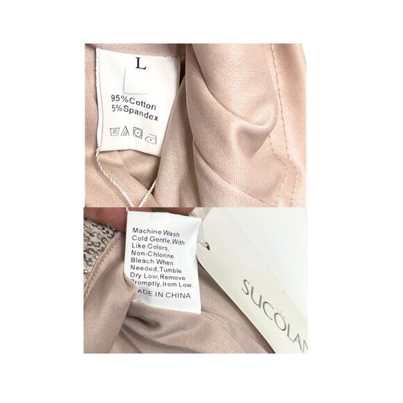 Sequin Tops Sparkly Glitter Blouse Sequined Short Sleeve Shirt Size L NWT - Picture 9 of 15